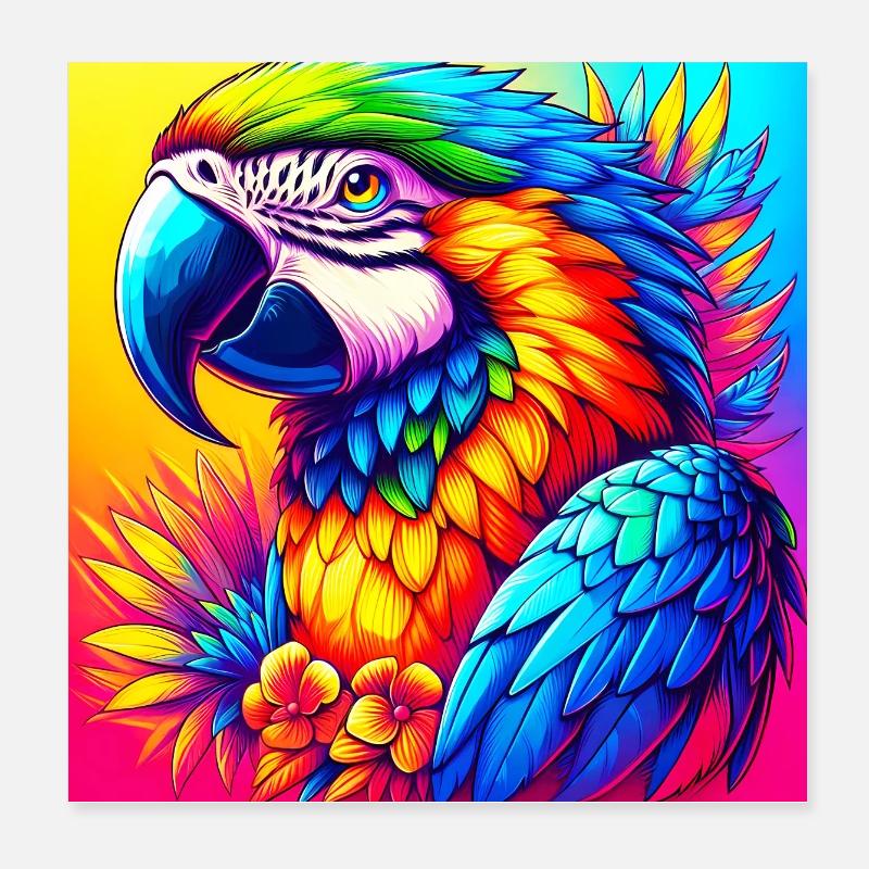 perroquet Poster 20 x 20 cm