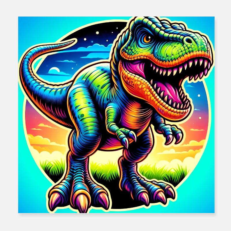 Dinosaurier Poster 20x20 cm