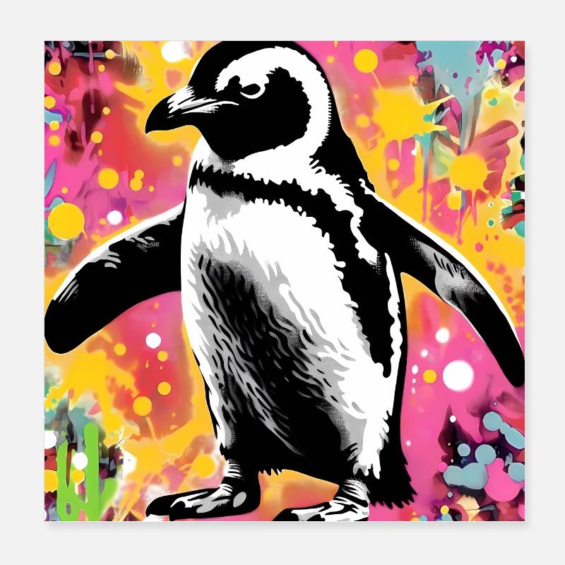 penguin Poster 8" x 8" (20x20 cm)