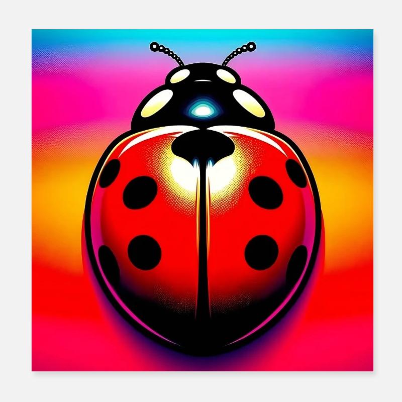 Marienkäfer Poster 20x20 cm