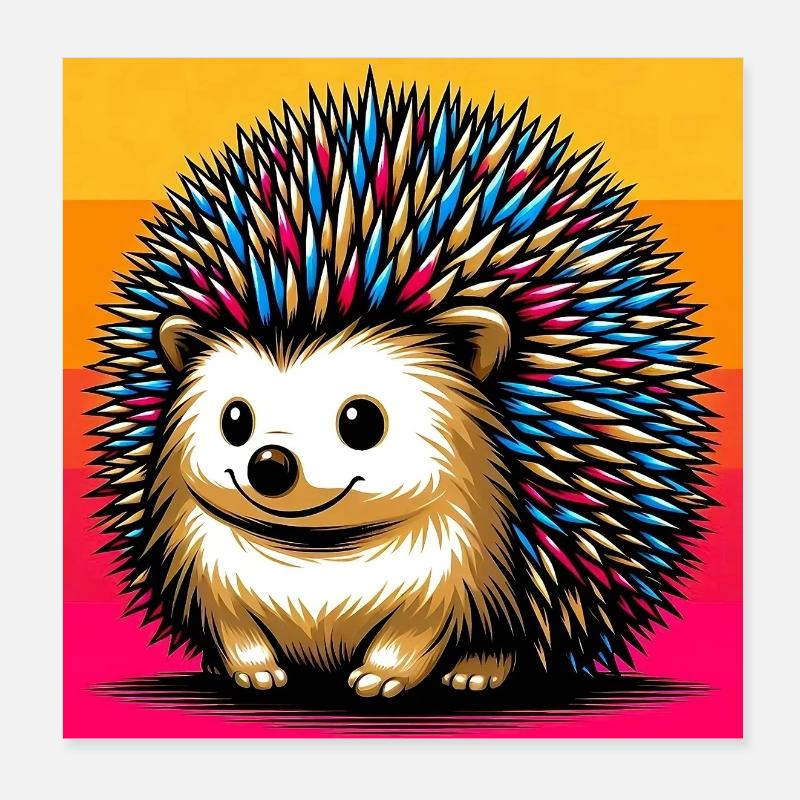 Igel Poster 20x20 cm