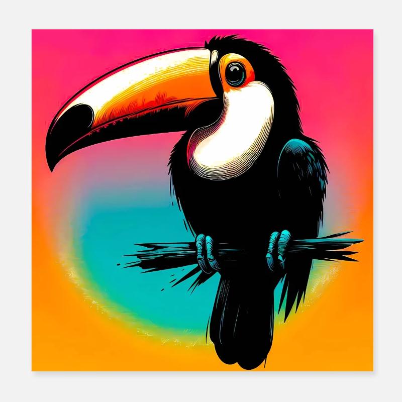 Tukan Poster 20x20 cm