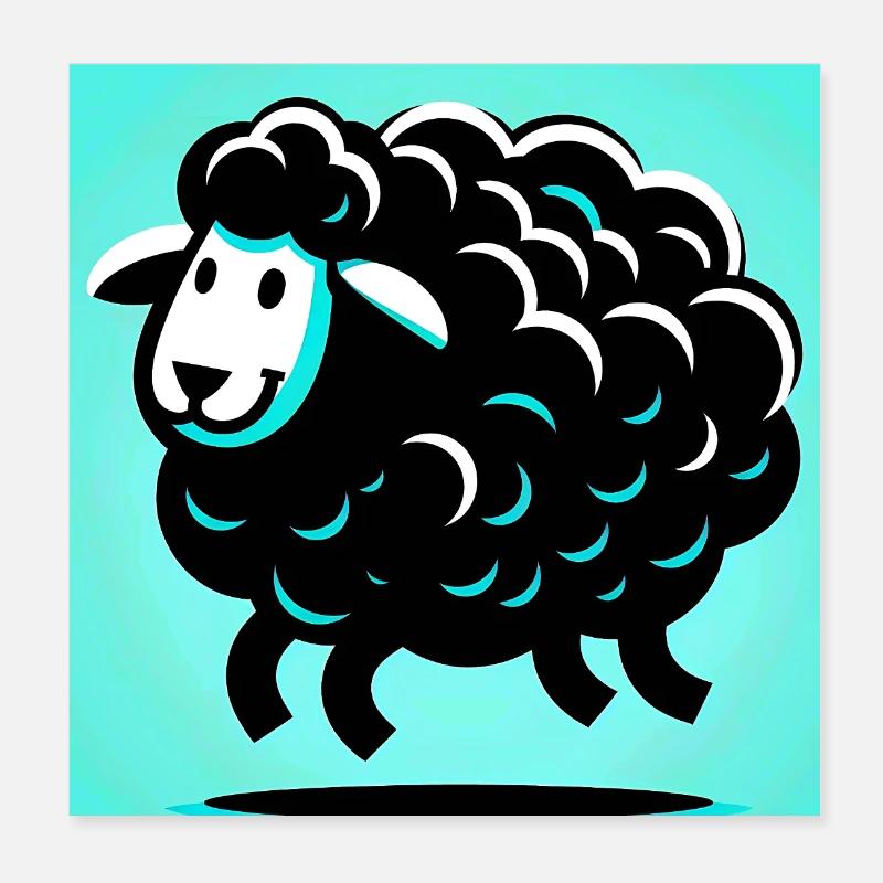 Mouton noir Poster 20 x 20 cm