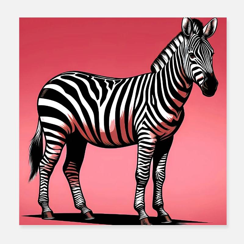 Zebra Poster 20x20 cm