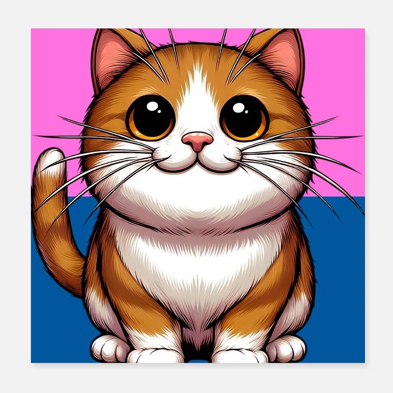 Katze Poster 20x20 cm