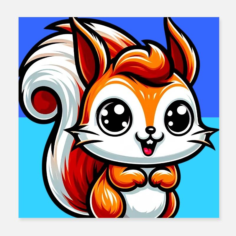 Eichhörnchen Poster 20x20 cm