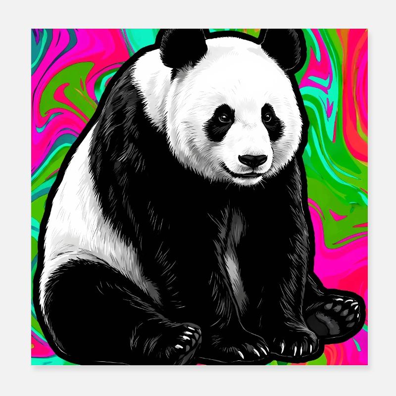 panda Poster 8" x 8" (20x20 cm)