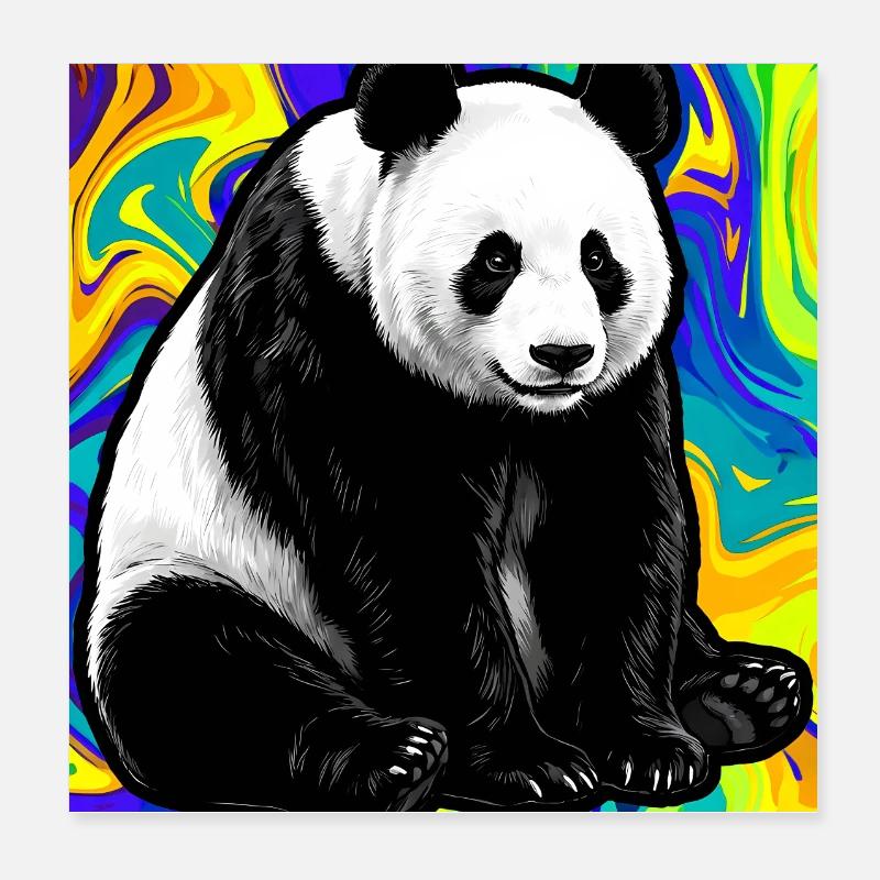 panda Poster 20 x 20 cm