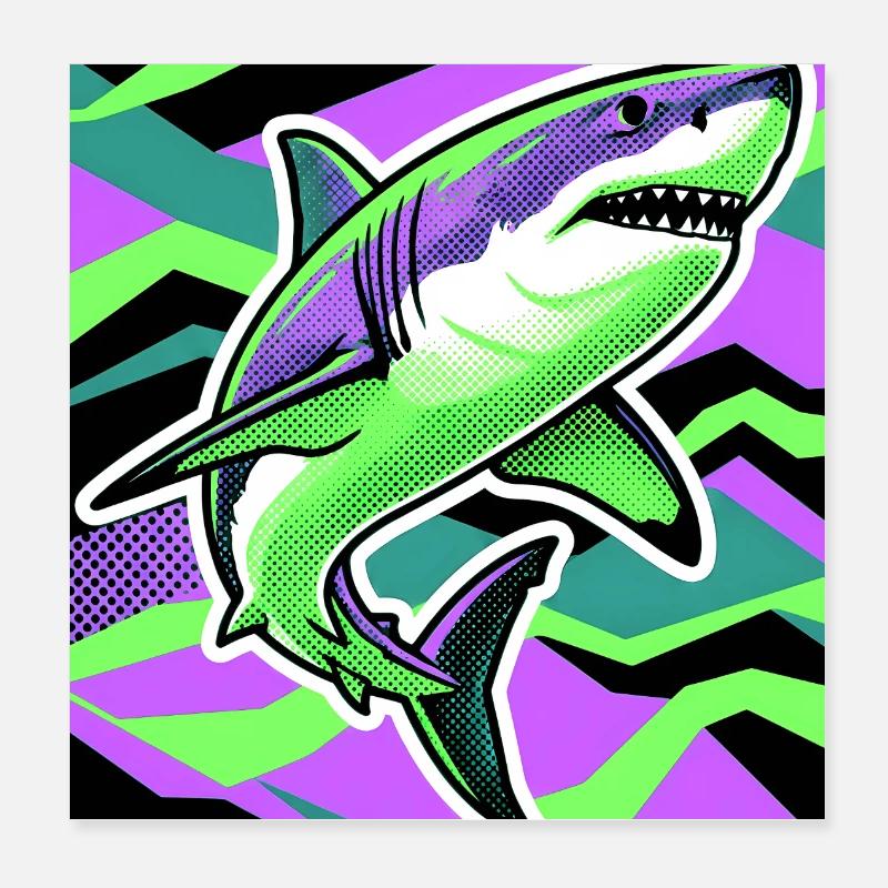 Requin Poster 20 x 20 cm