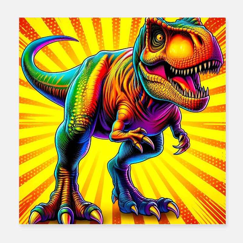 Dinosaurier Poster 20x20 cm