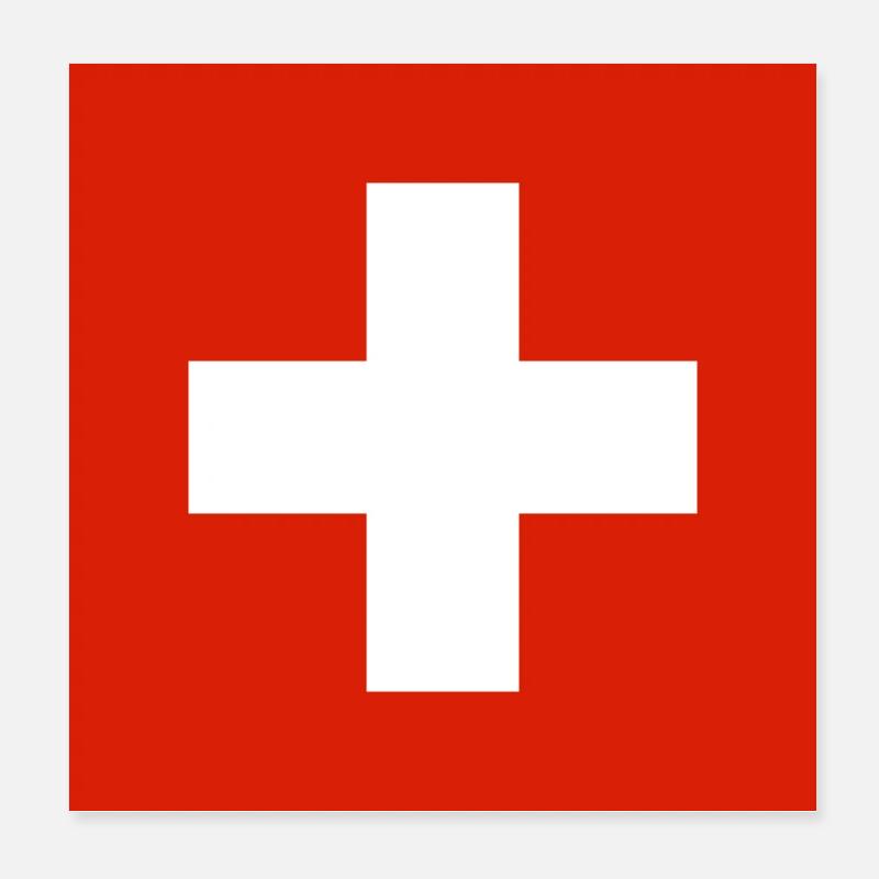 Schweiz Poster 20x20 cm