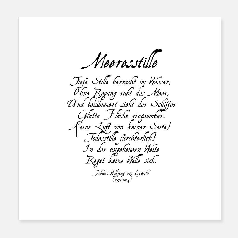 MEERESSTILLE Poster 20x20 cm