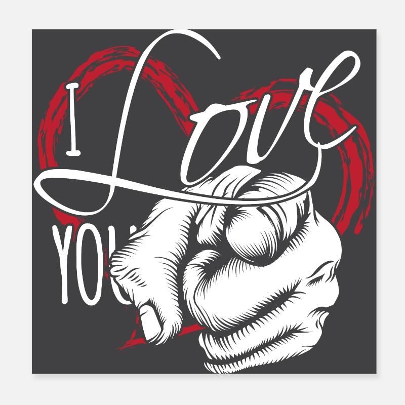 I love you Poster 8" x 8" (20x20 cm)