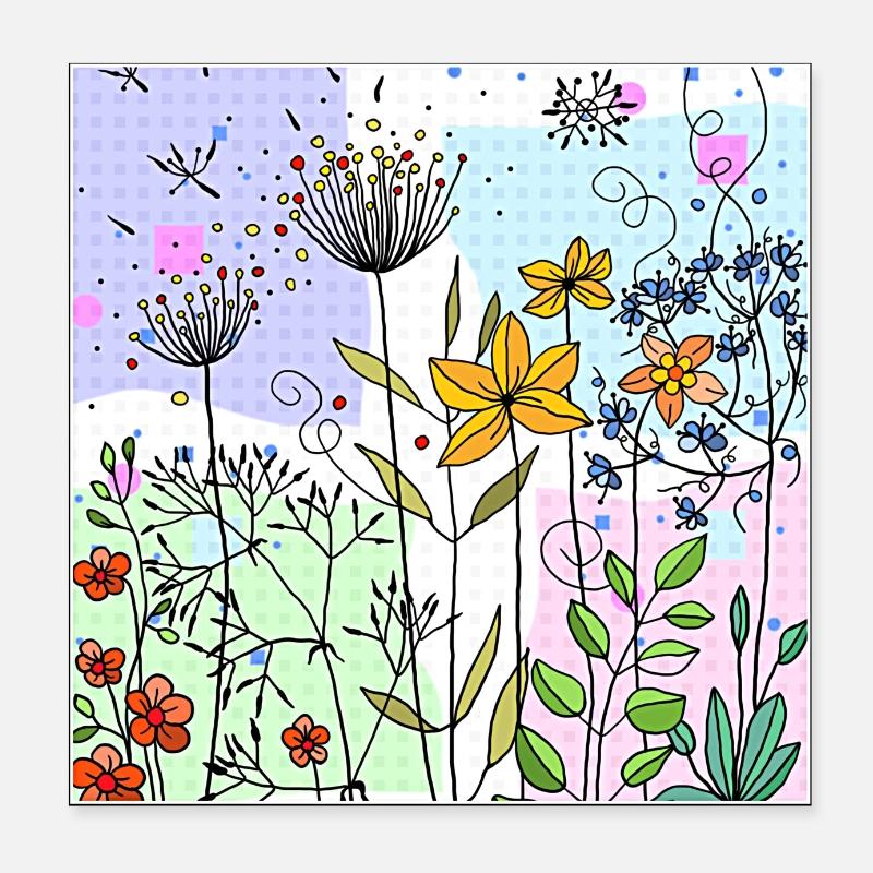 Blumen Poster 20x20 cm