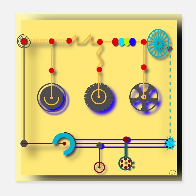 Grafik Kunst 🎨 Poster 20x20 cm