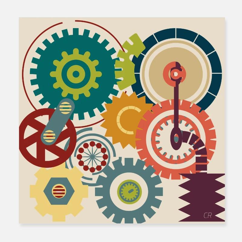 Grafik Kunst 🎨 Poster 20x20 cm