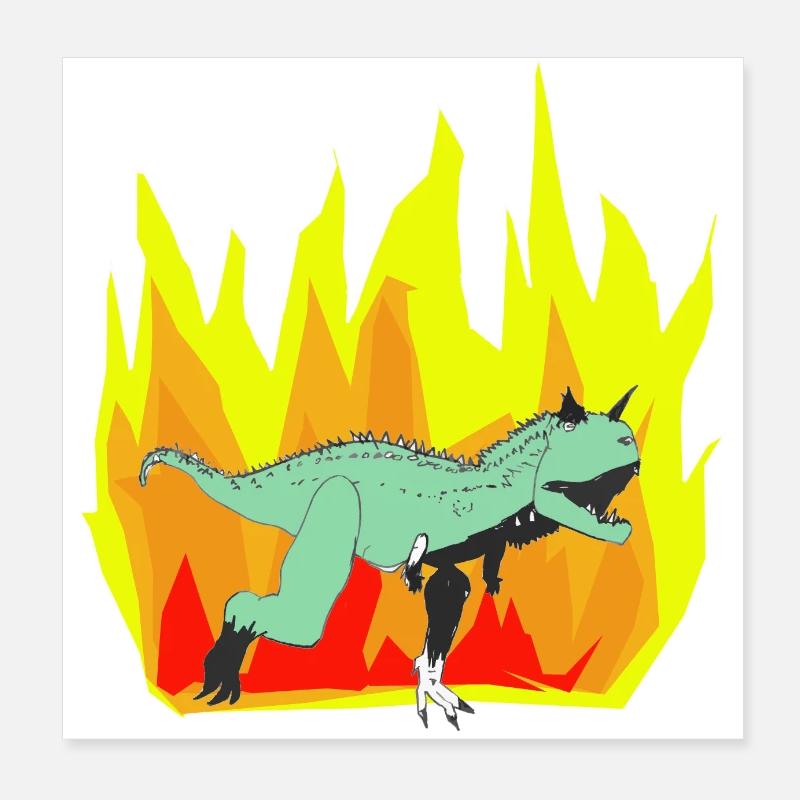 Dinopower - Super Carnotaurus Poster 20x20 cm
