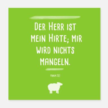 Salmo Il Signore è il mio pastore Poster 20x20 cm