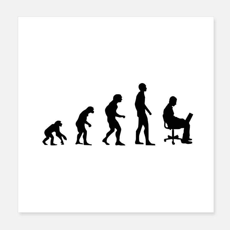 Office Evolution Poster 8" x 8" (20x20 cm)