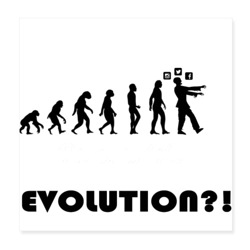 Evolution social media - Poster 20x20 cm