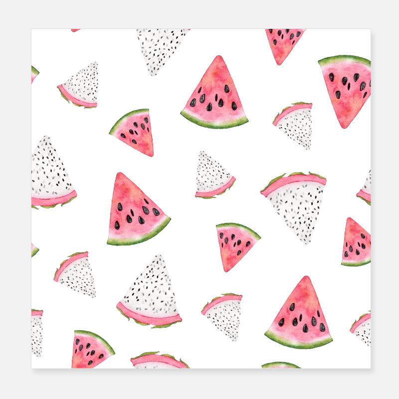 Fruit du dragon Pastèque Poster 20 x 20 cm