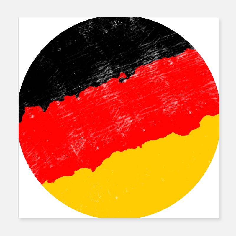 Tyskland flag Poster 20x20 cm
