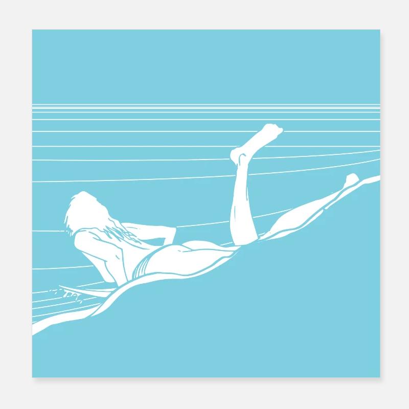 Take off - Poster 20 x 20 cm - blanc