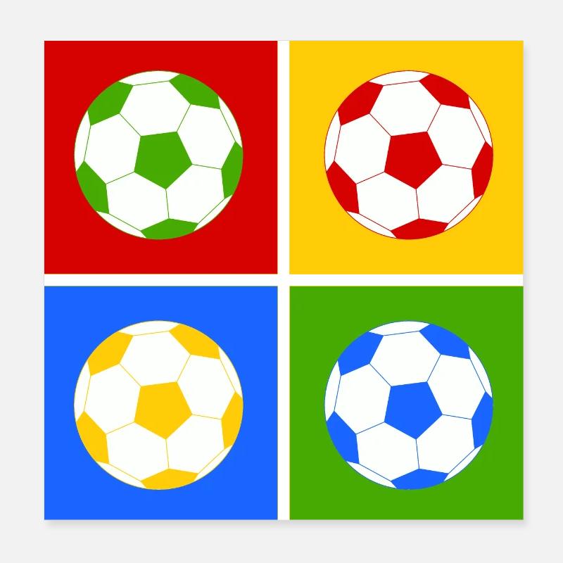 Fußball Pop-Art Poster 20x20 cm