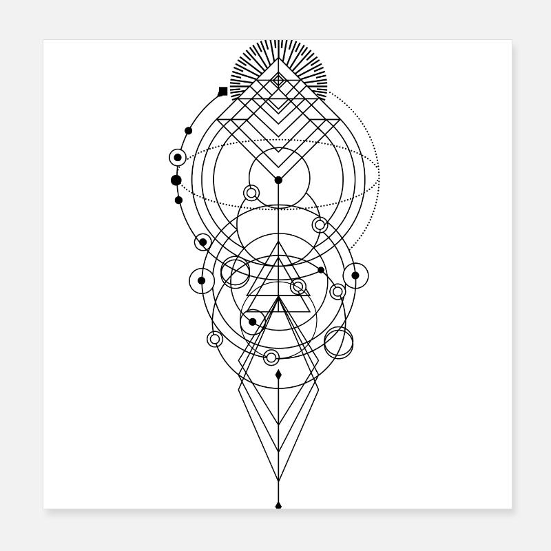 Geometric Dreicke circle prism Poster 8" x 8" (20x20 cm)