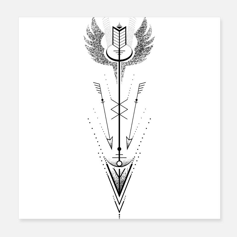 Ailes de flèche Poster 20 x 20 cm