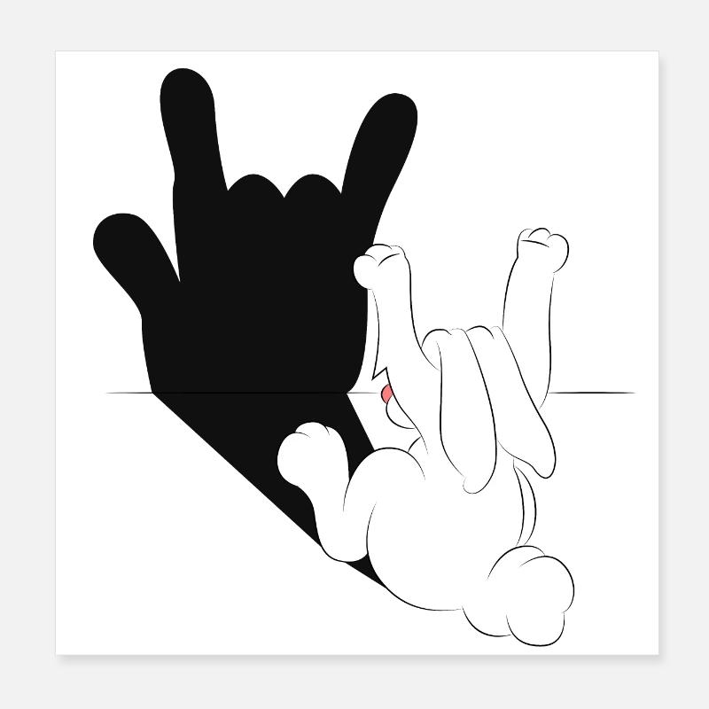 jeu d'ombre Poster 20 x 20 cm