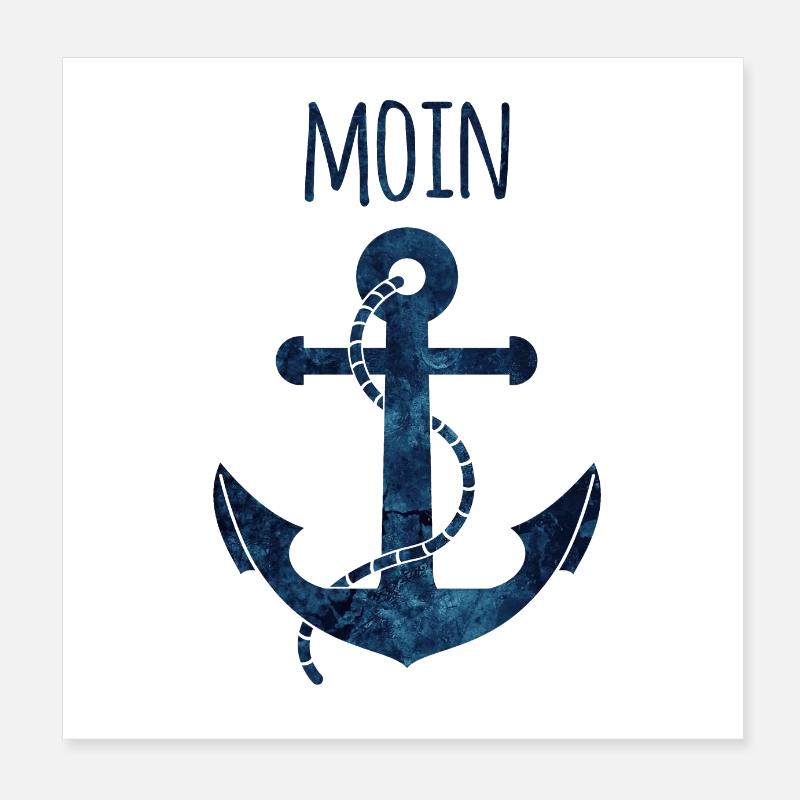 Anchor Moin blue Poster 8" x 8" (20x20 cm)