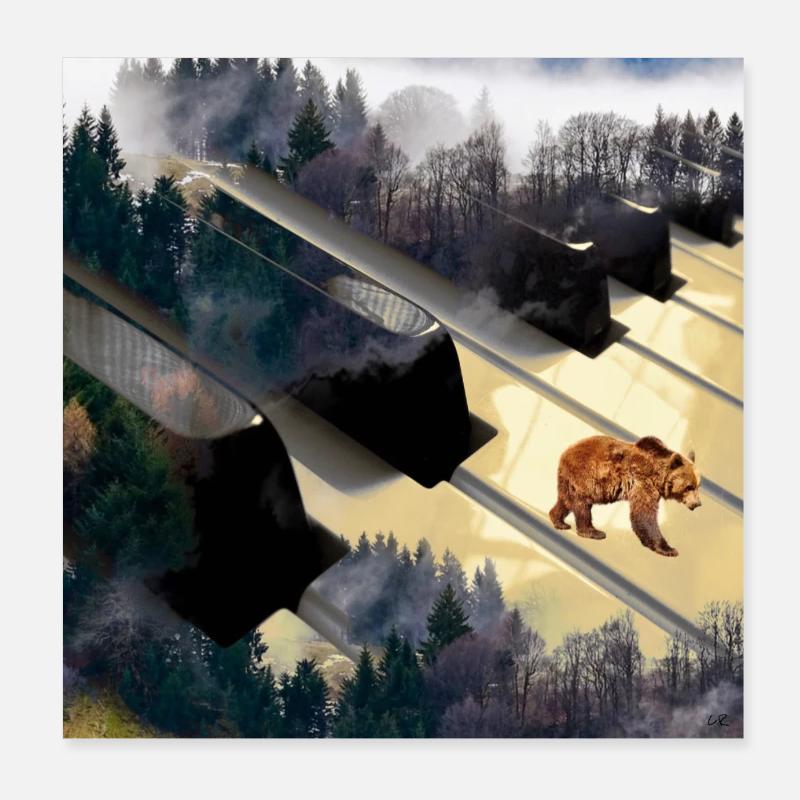 Grafik Kunst 🎨 Poster 20x20 cm