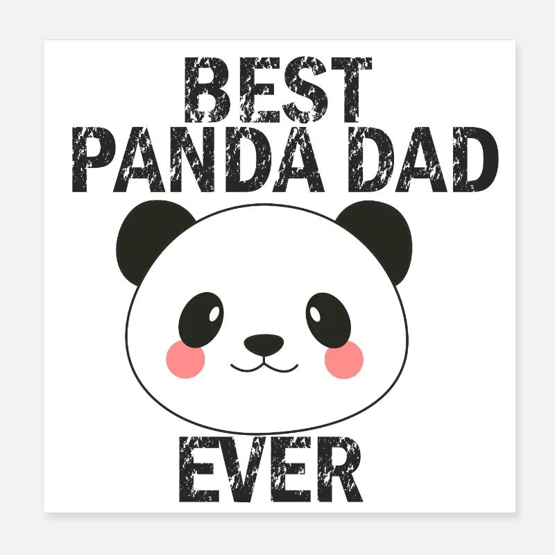 Panda Dad Poster 20x20 cm