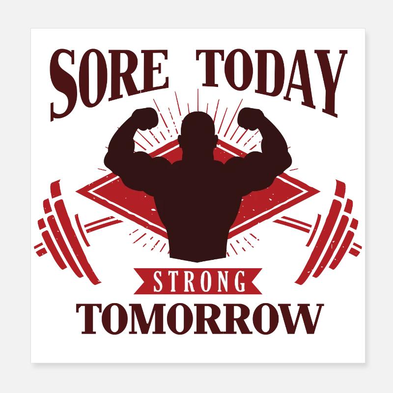 Motivation physique Poster 20 x 20 cm