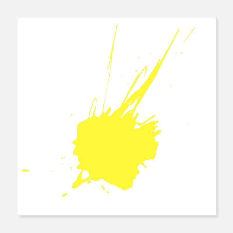 Farbklecks Gelb Poster 20x20 cm
