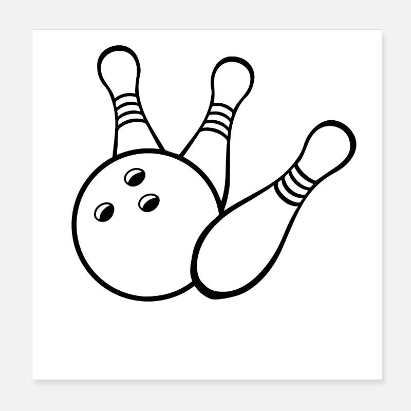 Bowling bowling cadeau de bowling Poster 20 x 20 cm