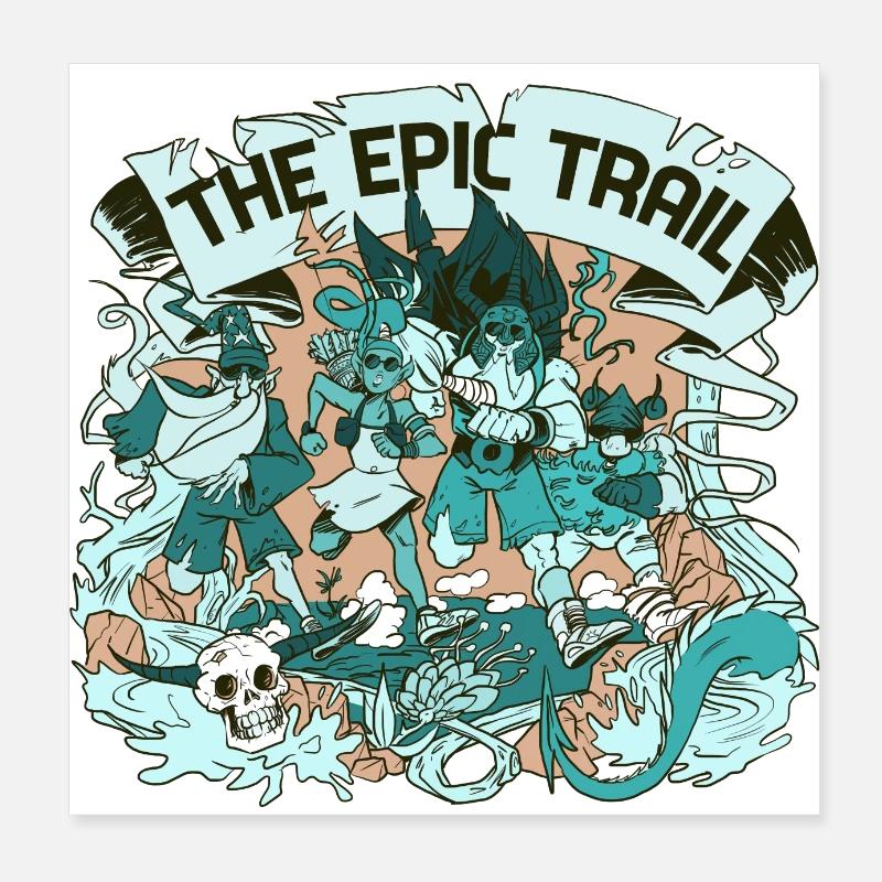 The Epic Trail Poster 8" x 8" (20x20 cm)