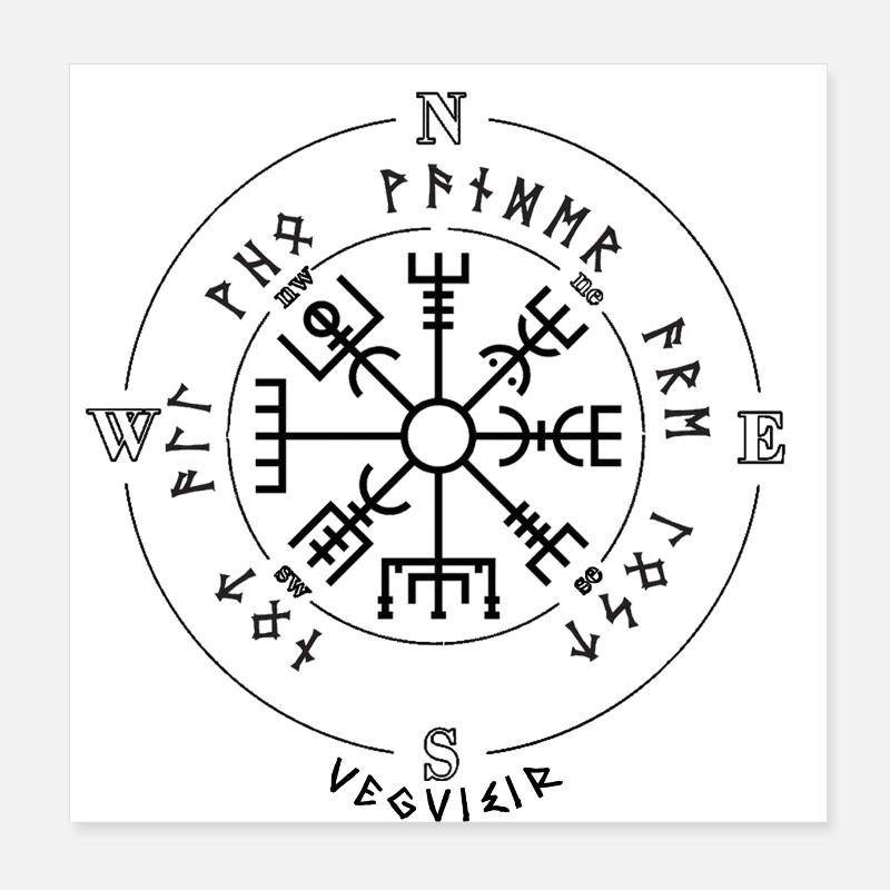 vegvisir Poster 20x20 cm