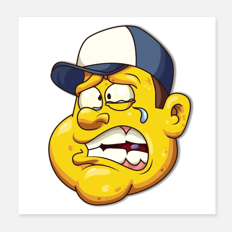 The crying head Poster 8" x 8" (20x20 cm)