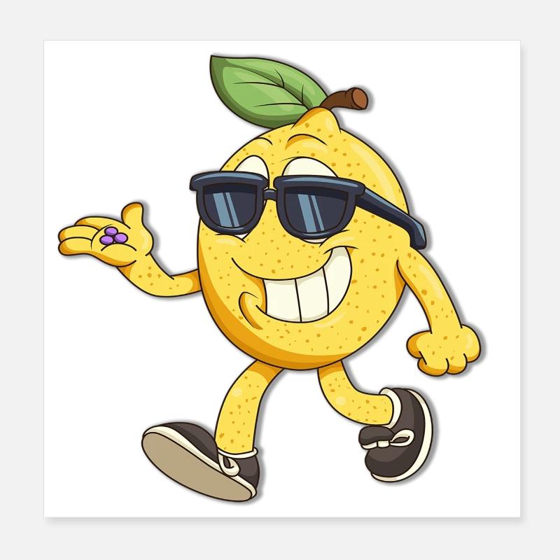 Cool lemon Poster 8" x 8" (20x20 cm)