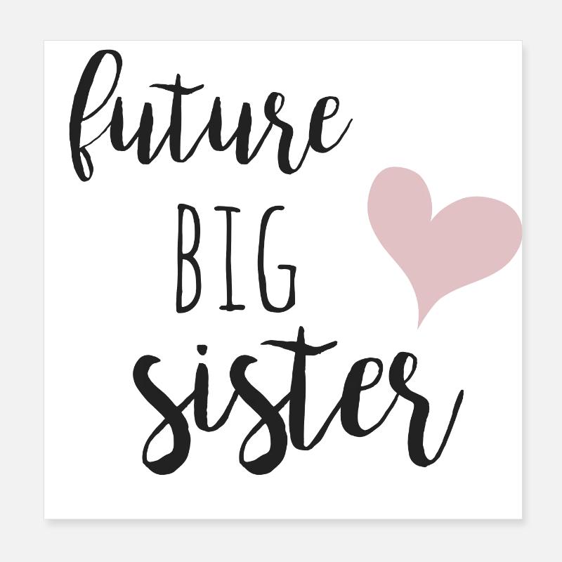 Future big sister Poster 20x20 cm