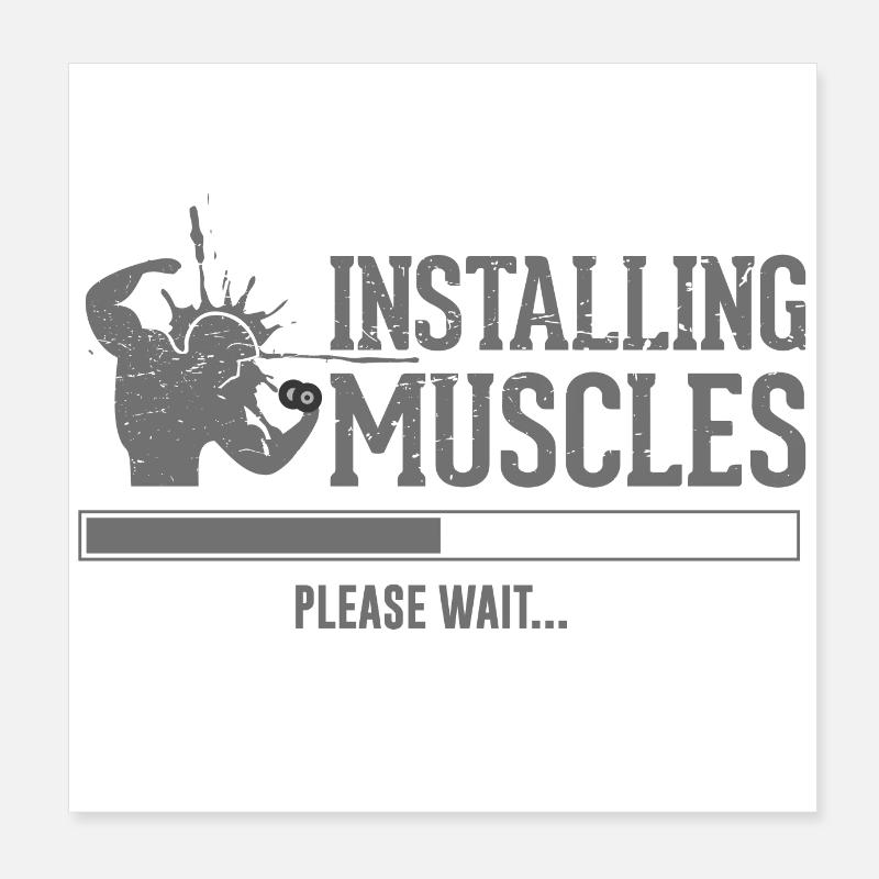 Muscles de remise en forme Poster 20 x 20 cm