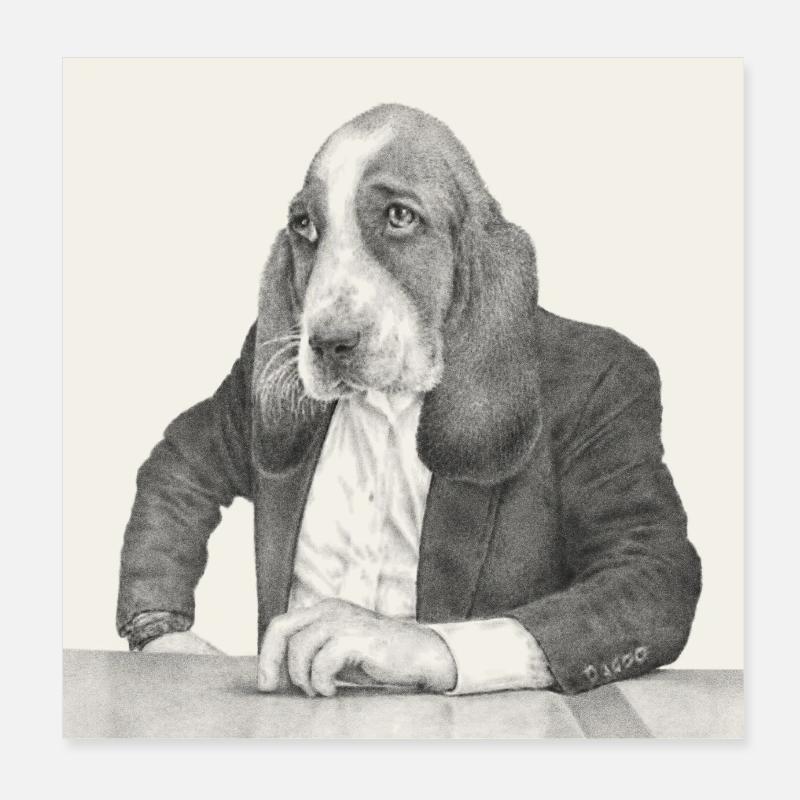 Anthony - Poster 20 x 20 cm - blanc