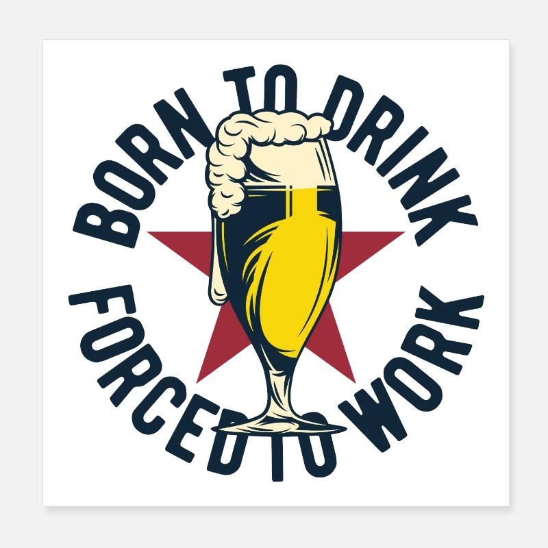 Bier Poster 20x20 cm