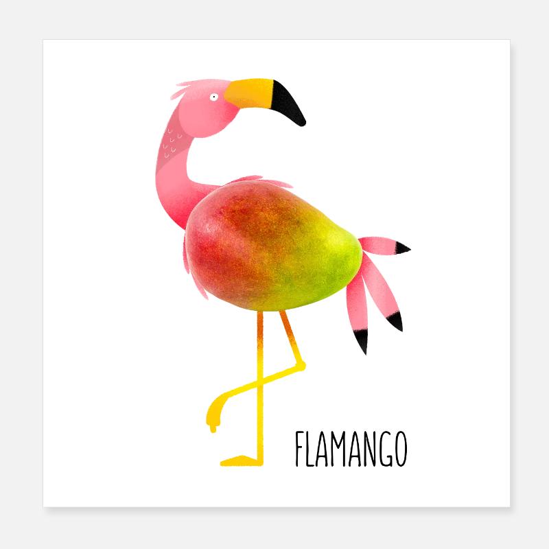 Flamango Poster 20x20 cm