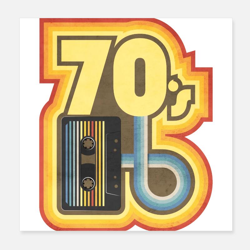 70's Kassette Poster 20x20 cm