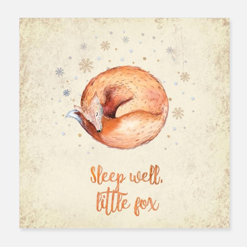 Herbstliche Waldbewohner - der Fuchs Poster 20x20 cm