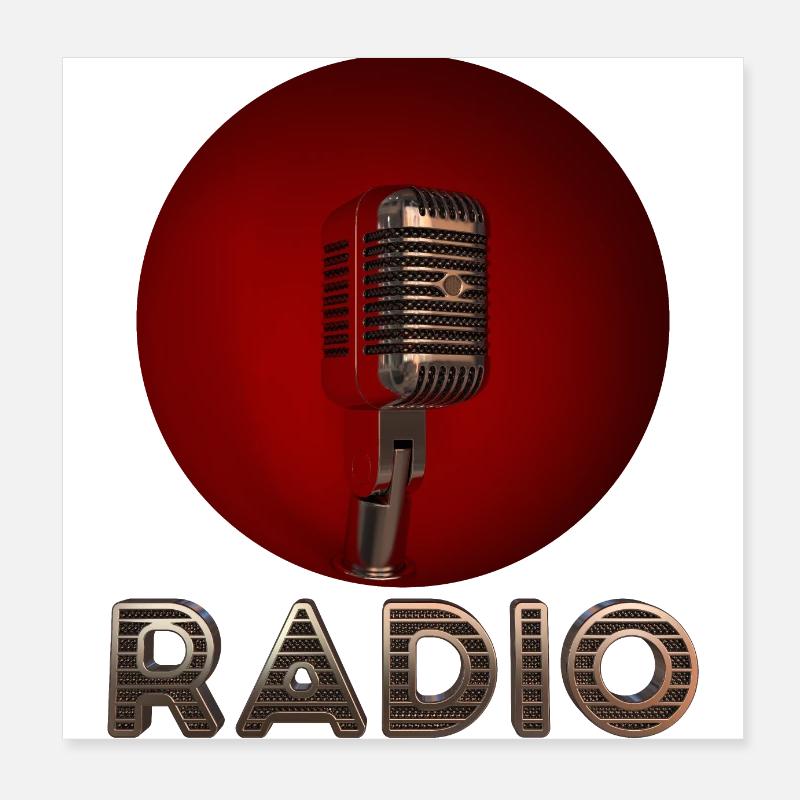 Mikrofon Poster 20x20 cm