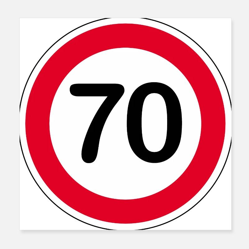 70 Poster 8" x 8" (20x20 cm)